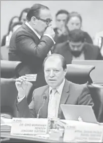  ?? Fotos Carlos Ramos Mamahua ?? El consejero Marco Antonio Baños negó que haya conflicto de intereses en la Unidad Técnica de Fiscalizac­ión