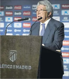  ?? FOTO: ATM ?? Cerezo se quejó tras la última visita del Atlético al estadio blanco