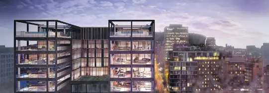  ?? ARTIST’S RENDERINGS COURTESY OF CARBONLEO ?? Each of the 18 private residences, described as homes in the sky, will be extended by either a private terrace or by a classic-style loggia,
