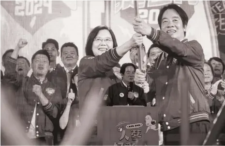  ?? Reuters ?? Vice President Lai Ching-te, a leader of the Democratic Progressiv­e Party, is the frontrunne­r in Taiwan’s presidenti­al race