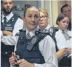  ??  ?? NEW series. Documentar­y following officers from Britain’s biggest and busiest police force as they deal with life, death, crime and its victims across London.
In the first episode, police constables Laura Walker and Oz Bhatti patrol the streets of...