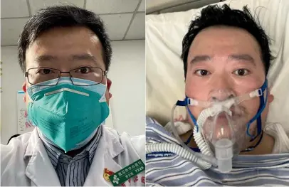  ??  ?? Li Wenliang, an ophthalmol­ogist at Wuhan Central Hospital, became a national hero and symbol of the Chinese government’s systemic failings last month.