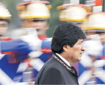  ??  ?? ► El Presidente boliviano Evo Morales, el martes en Brasilia.