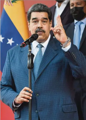  ?? ?? NICOLÁS MADURO. Defiende a su presunto testaferro y afirma que su extradició­n a EE.UU. fue un “secuestro”.