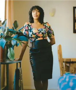  ?? NATE PALMER/THE NEW YORK TIMES ?? Namwali Serpell is seen July 11 at her New York home.