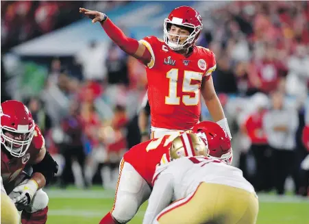  ?? TAMMY LJUNBLAD, KANSAS CITY STAR ?? With only one team in each conference earning a first-round playoff bye now, Patrick Mahomes and the Super Bowl-champion Kansas City Chiefs will have little room for error if they want some extra rest.