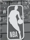  ?? REUTERS ?? An NBA logo is seen on the facade of its flagship store at the Wangfujing shopping street in Beijing, China on Oct. 8, 2019.
