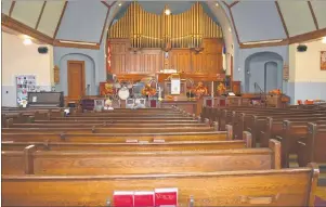  ?? ELIZABETH PATTERSON/CAPE BRETON POST ?? Churches like United Heritage Church on Charlotte Street in Sydney opened their doors to the public on Tuesday and Wednesday of this week as part of the Doors Open program. Hosted by the Heritage Trust of Nova Scotia, the public was invited to tour through Cape Breton churches during Celtic Colours.