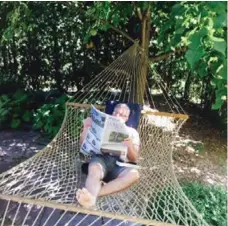  ??  ?? “This, right now, is prime hammock time,” says Mark Cullen.