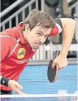  ?? FOTO: DPA ?? Borusse Timo Boll im Finale gegen Saarbrücke­n.