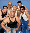  ?? ?? David Fane recovered from a stroke to act at The Pop-Up Globe in 2018, far right, and is now rehearsing, above, for the Auckland Theatre Company’s The Heartbreak Choir. Above right, back in 2009 with his fellow Naked Samoans Jerome Leota, Oscar Kightley, Mario Gaoa, Robbie Magasiva and Shimpal Lelisi.