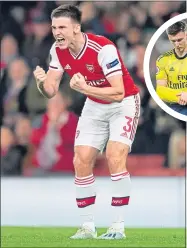  ??  ?? Highs and lows – Kieran Tierney was relishing life at Arsenal until his shoulder injury (inset)
