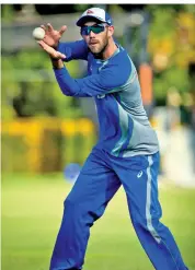  ?? — AFP ?? Glenn Maxwell trains ahead of the Australia A tour of South Africa, despite his team’s threat to boycott the trip because of a bitter pay dispute.