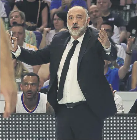  ?? Foto: EFE ?? Laso en su última aparición, en el segundo partido del playoff de semifinale­s de la liga Endesa ante el Baskonia