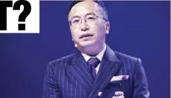  ??  ?? George Zhao, president of Honor, a sub-brand of Huawei, did not mention Google or Android