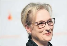  ?? ANGELA WEISS / AFP ?? Meryl Streep, el mes pasado en Nueva York