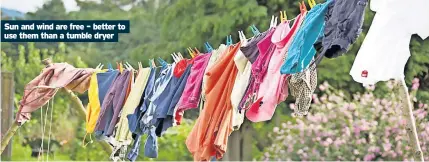  ?? ?? Sun and wind are free – better to use them than a tumble dryer