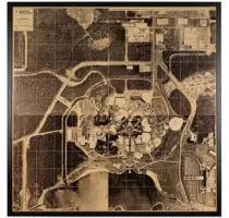  ?? VAN EATON GALLERIES/COURTESY PHOTOS ?? This large aerial photograph of Magic Kingdom, circa 1975, measures 60 inches by 60 inches and looks straight down upon the castle.