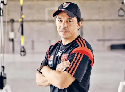  ?? JORGE SANCHEZ ?? De frente. Marcelo Gallardo está parado frente a un momento histórico en la vida de River.