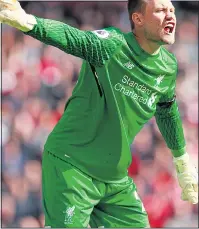  ??  ?? BACK ON TRACK: Reds keeper Simon Mignolet