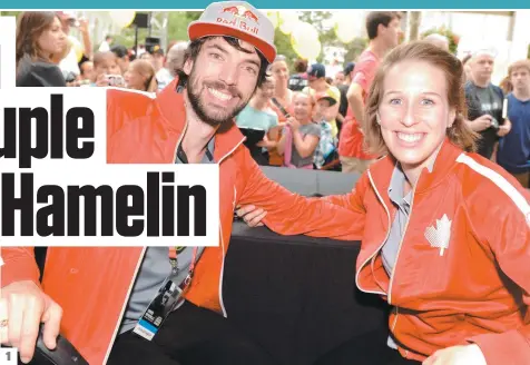  ?? PHOTOS D’ARCHIVES ?? 1. Le couple avait assisté à l’ouverture de la Maison olympique du Canada à Montréal en juillet 2015.