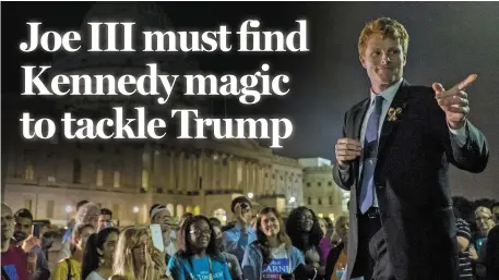  ?? Photo: Pete Marovich/Getty Images ?? Joe Kennedy III has the look, if not the sound, of a member of the Kennedy dynasty.