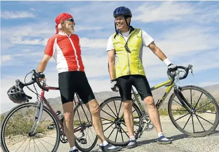  ?? Picture: THINKSTOCK ?? RECYCLED: Apart from the fitness benefits of cycling, just getting together with friends may be good for you