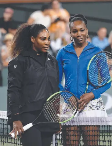  ?? Picture: KEVORK DJANSEZIAN/GETTY IMAGES/AFP ?? RIVALRY: Serena (left) and Venus Williams ahead of their clash.
