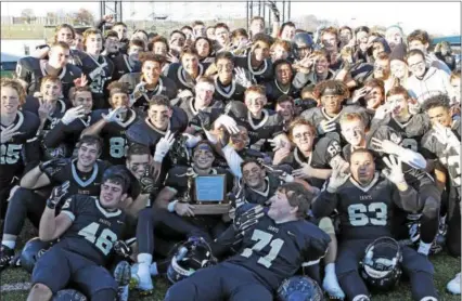  ?? KIRK NEIDERMYER - FOR DFM ?? Berks Catholic wins the PIAA District III AAAA Football Championsh­ip at Hersheypar­k Stadium in Hershey on Friday, November 24, 2017.