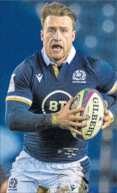  ??  ?? Stuart Hogg will lead Scotland against Ireland today at Murrayfiel­d