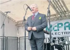  ??  ?? Celebratio­n Hugh Gaffney at Coatbridge’s St Patrick’s Day event