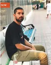  ??  ?? Dr Ahmad Farid sitting on the same bench (left) at the Dubai Zoo where he was photograph­ed by his father over two decades ago. He even bought a bottle of Coca Cola to recreate the scene.