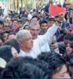  ?? ?? Andrés Manuel López Obrador inició el recorrido a las 9:18 horas.