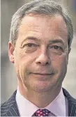  ??  ?? Warning.. Nigel Farage