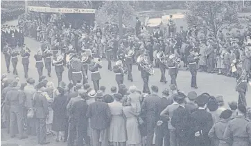  ??  ?? There were many celebratio­ns at the end of the Second World War 75 years ago, including this parade in Bournemout­h, England.