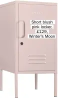  ??  ?? Short blush pink locker, £129, Winter’s Moon