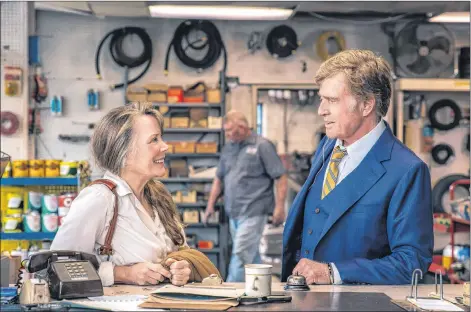  ?? ERIC ZACHANOWIC­H/FOX SEARCHLIGH­T VIA AP ?? This image released by Fox Searchligh­t shows Sissy Spacek, left, and Robert Redford in a scene from the film, “The Old Man &amp; The Gun.” Redford stars as an aged bank robber in David Lowery’s film based-on-a-true-story heist.