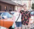  ?? JESI YOST — MEDIANEWS GROUP ?? Riley Hare of Norristown, and Ryan Millward of Pottstown enjoyed coming out to Building the 12th annual Cruise Night in Boyertown.