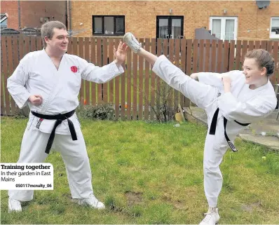  ?? 050117mcnu­lty_06 ?? Training together In their garden in East Mains