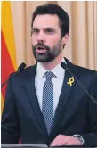  ?? FOTO: AFP ?? El presidente del Parlamento catalán, Roger Torrent.