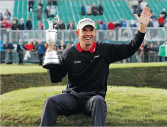  ?? MATT DUNHAM/THE ASSOCIATED PRESS ?? Ireland’s Padraig Harrington knows all about the perils that come with trying to win a British Open title at Scotland’s notorious Carnoustie; he achieved just that in 2007.