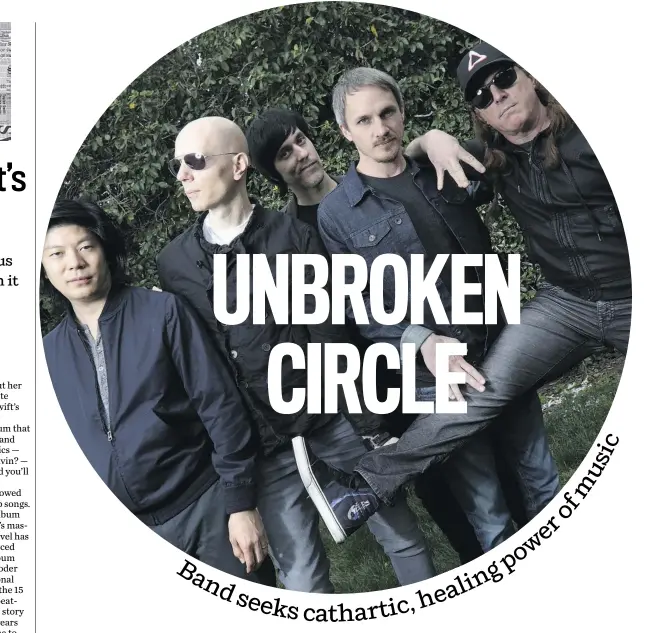  ?? TIM CADIENTE ?? A Perfect Circle hasn’t released a studio album since 2004, but continues to draw new listeners. “There are certainly plenty of fans in the crowd who were probably in utero when we put out our first record,” says guitarist Billy Howerdel, second from...