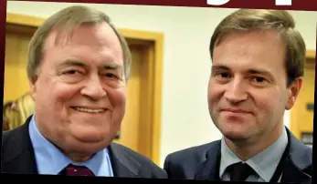  ??  ?? Like father, like son: Lord Prescott, and David, have both faced sleaze claims