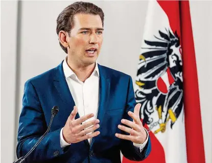  ??  ?? ÖVP- Chef Sebastian Kurz kritisiert zu milde Urteile: „ Jetzt bin ich für alle Themen zuständix.“