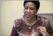  ?? MARY ALTAFFER — THE ASSOCIATED PRESS FILE ?? Phumzile Mlambo-Ngcuka, United Nations UnderSecre­tary-General and Executive Director of U.N. Women, speaks during an interview in New York.