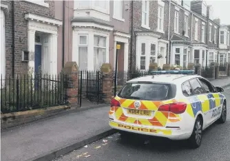  ??  ?? Police in Peel Street, Sunderland.