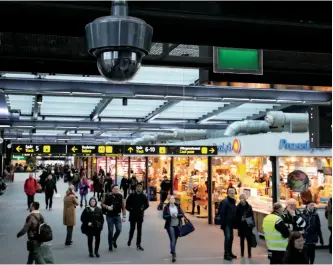  ??  ?? Axis network camera systems support security at Sweden’s Malmö Central Station.