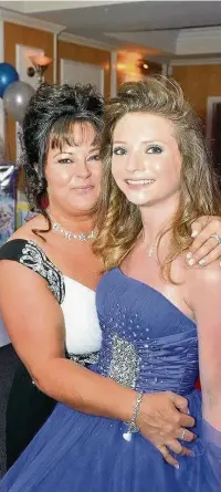  ??  ?? Emma Capper with her mum, Cheryl, at her surprise party held at Edgeley Park