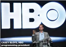  ?? INVISION/AP PHOTO ?? CASEY BLOYS, HBO programmin­g president