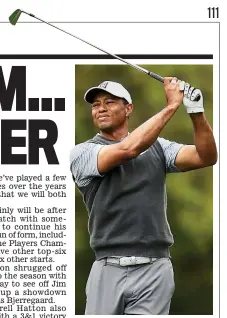  ?? GETTY IMAGES ?? Tigerish: Woods sets up a clash with Rory McIlroy